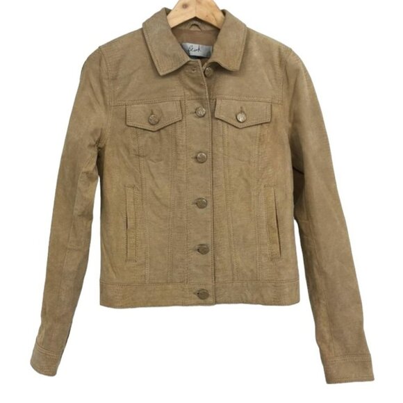 (NWT) Danier/Blink Tan Genuine Leather Jacket - Picture 1 of 16